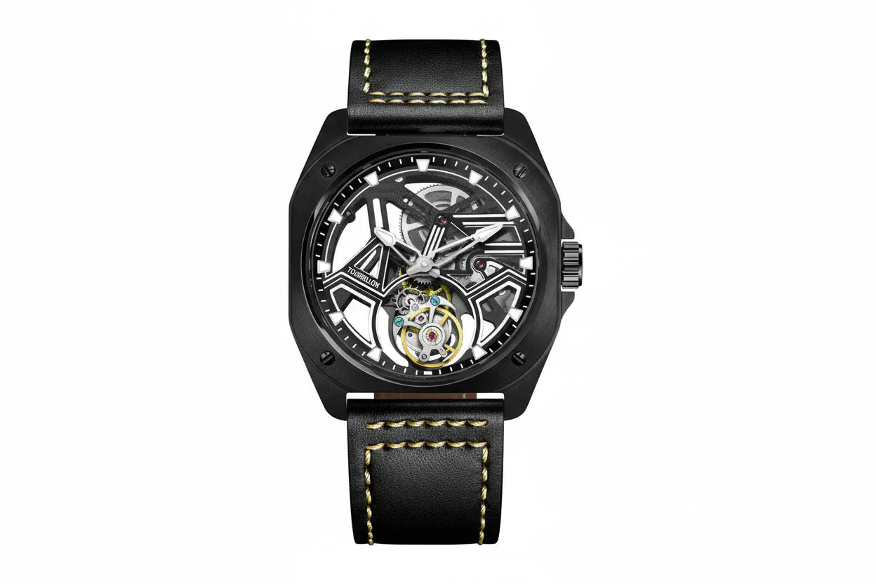 PINDU PD6568 Hollow Tourbillon Skeleton Automatic Men's Watch