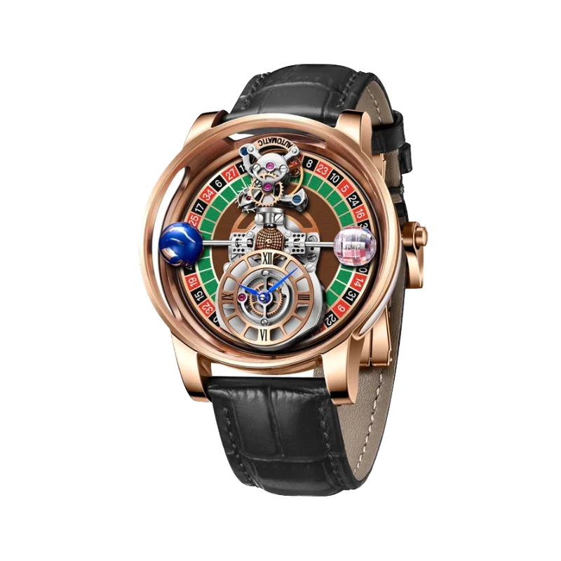 PINDU P6570 Men's Quartz Celestial Gaming Disk Dial Watch with black dial