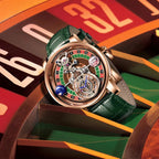 PINDU P6570 Men's Quartz Celestial Gaming Disk Dial Watch, detail view