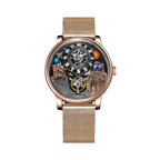 PINDU 6630 45MM Space Series Three-dimensional with gold dial, lifestyle shot