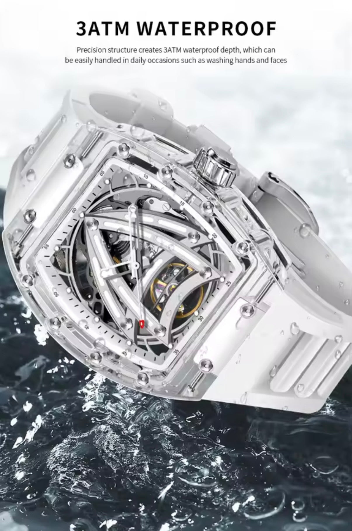 PINDU PD6657 Sailing Series Skeleton Automatic Mechanical Watch