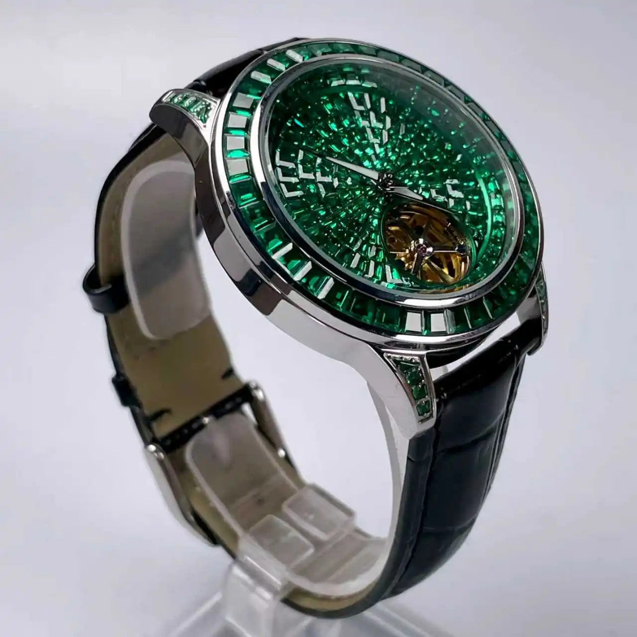 PINDU 5037 Hand-Encrusted Diamond Automatic Tourbillon Watch