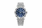 PINDU PD6525 automatic watch with blue striped dial and stainless steel bracelet