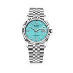 PINDU PD6525 automatic watch with sky blue dial and stainless steel jubilee bracelet