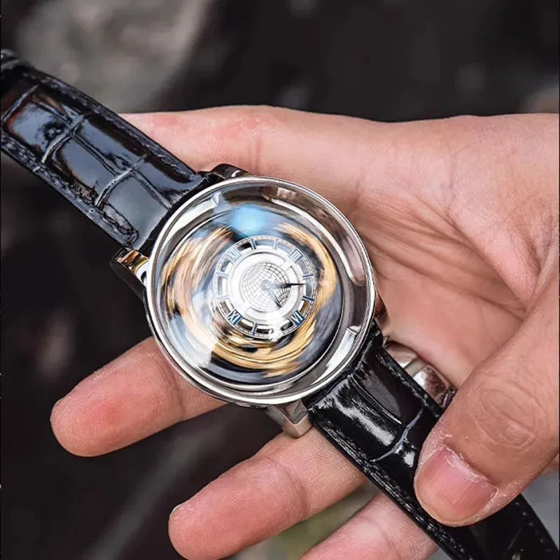 PINDU PD6532 dragon quartz watch silver multicolor black dial lifestyle shot