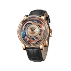 PINDU PD6532 dragon quartz watch black gold dial front view