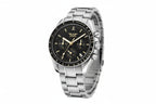 PINDU PD6576 moon chronograph watch black dial front view