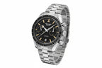 PINDU PD6576 moon chronograph watch black dial front view