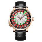 PINDU PD6617 casino tourbillon watch black gold dial front view