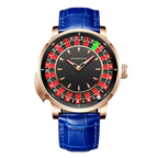PINDU PD6617 casino tourbillon watch blue white dial front view