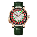 PINDU PD6617 casino tourbillon watch green white dial front view