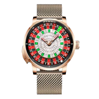 PINDU PD6617 casino tourbillon watch rose gold roulette dial front view