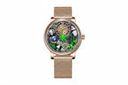 PINDU PD6631 crystal tourbillon watch gold dial front view