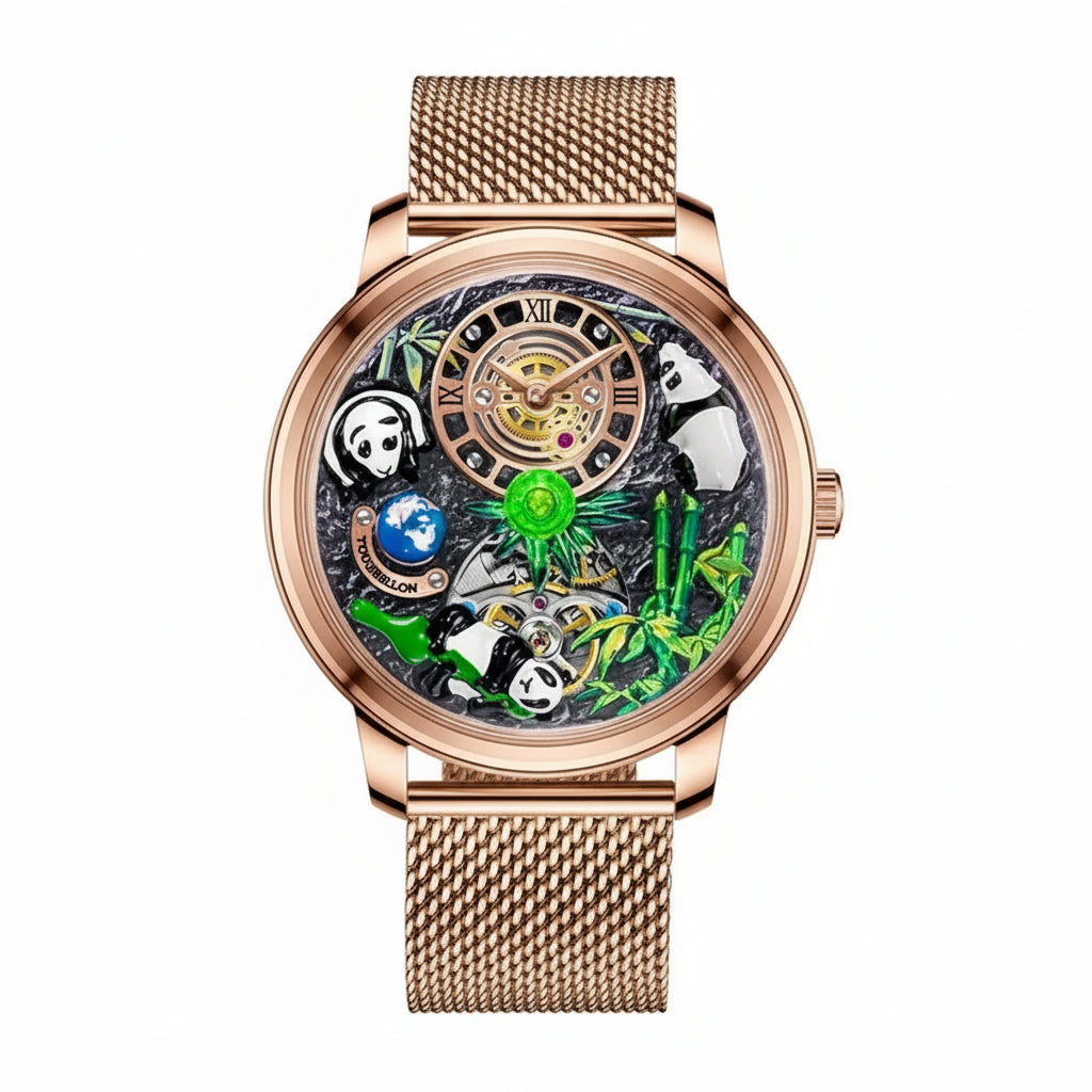 PINDU PD6631 Panda Series Automatic NH35 with gold dial