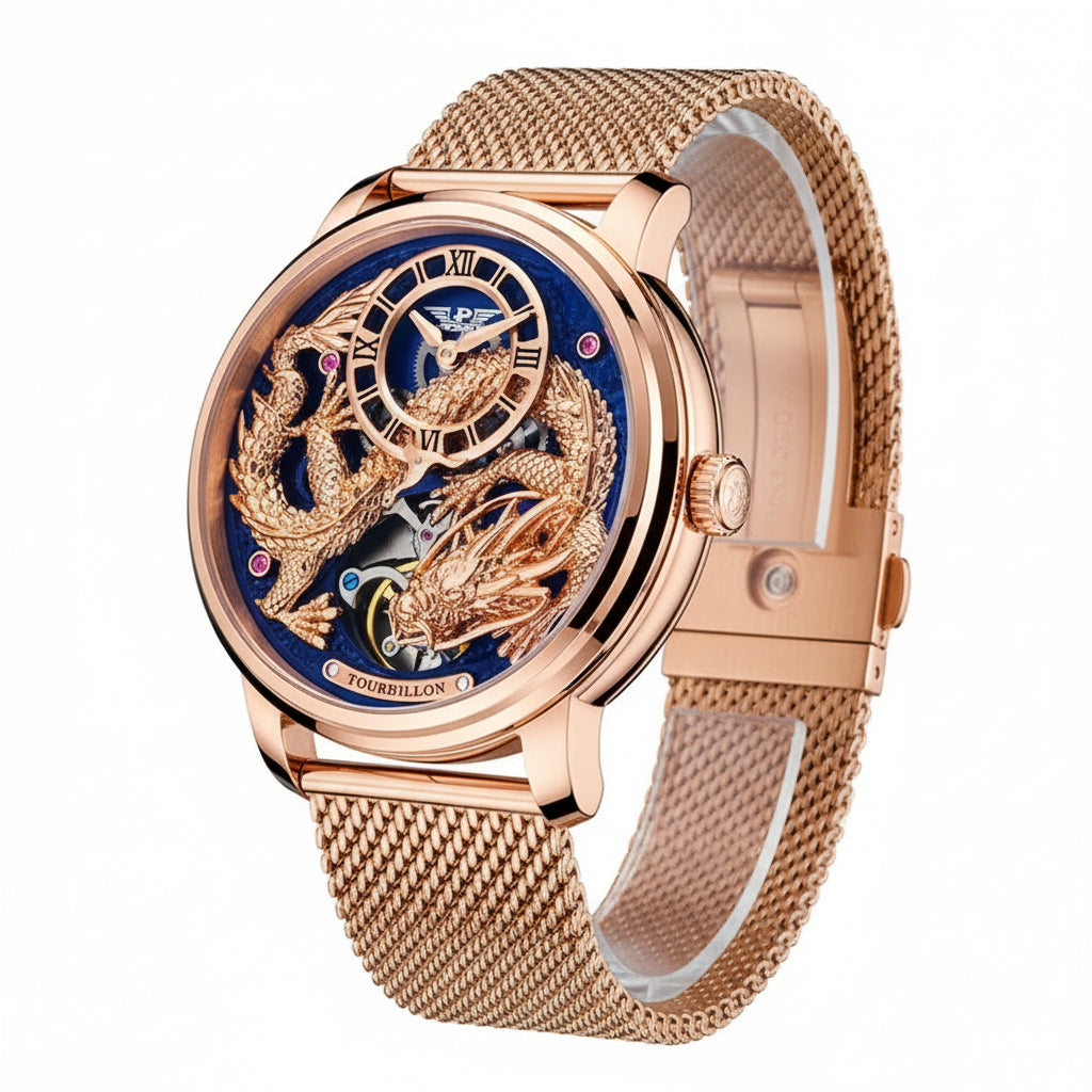 PINDU PD6632 Golden Dragon Dial Automatic with golden dial