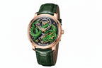 PINDU PD6632 Golden Dragon tourbillon watch with green dragon dial and rose gold case, front