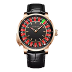 PINDU NH35A Casino Tourbillon Rotating Roulette with black dial, shown on wrist