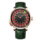 PINDU NH35A Casino Tourbillon Rotating Roulette with green dial, side view