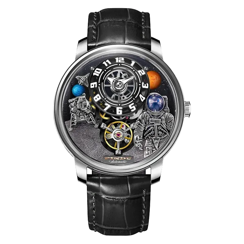 PINDU Men Watch Space Series Three-dimensional Sapphire Mechanical Watch W2101B-PrimeTimepiece