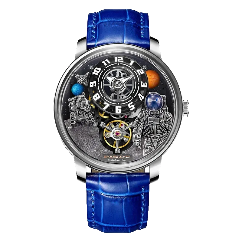 PINDU Men Watch Space Series Three-dimensional Sapphire Mechanical Watch W2101B-PrimeTimepiece