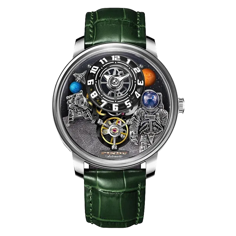 PINDU Men Watch Space Series Three-dimensional Sapphire Mechanical Watch W2101B-PrimeTimepiece