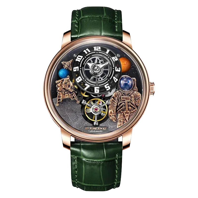 PINDU Men Watch Space Series Three-dimensional Sapphire Mechanical Watch W2101B-PrimeTimepiece