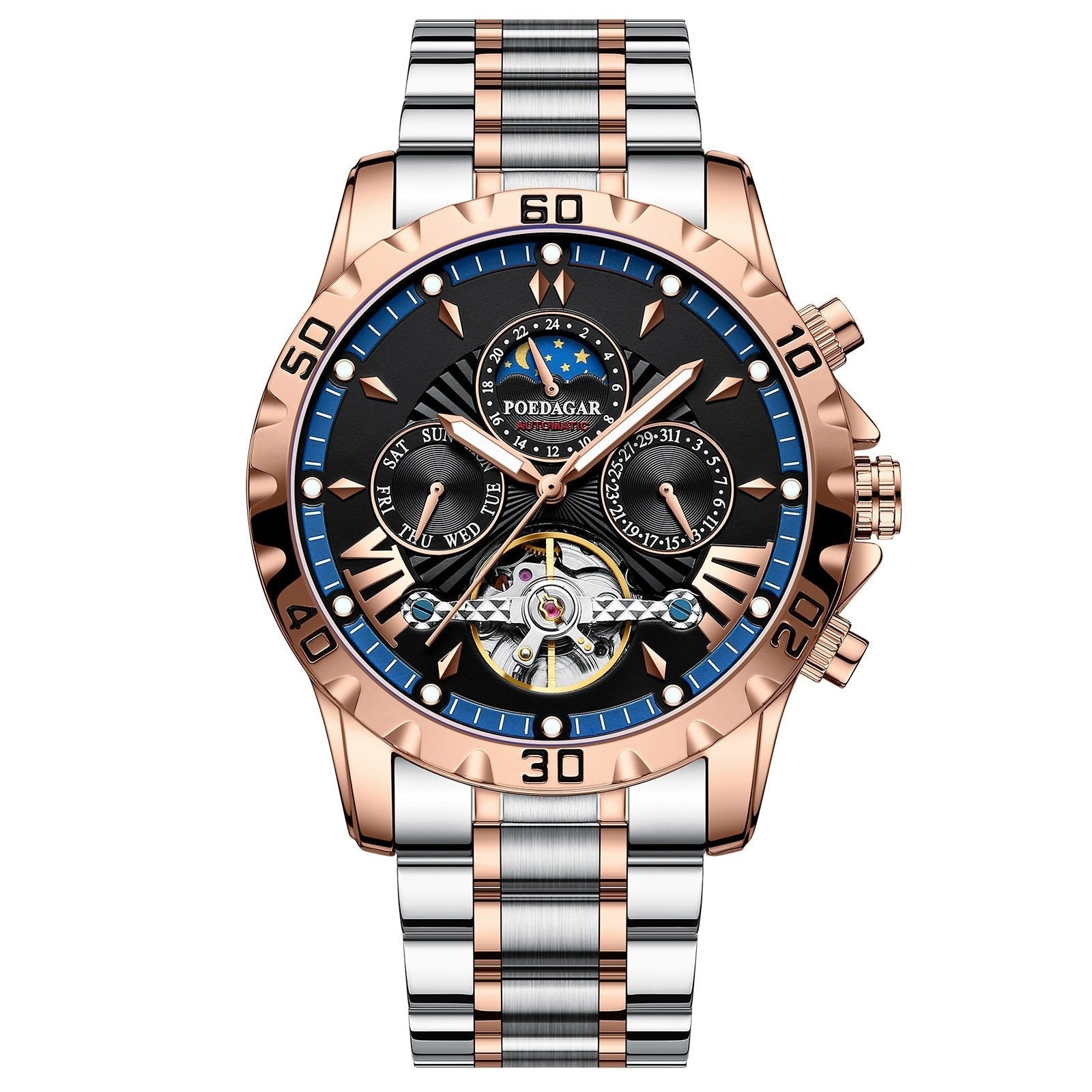 Poedagar 1410 watch Rose Gold Blue S variant