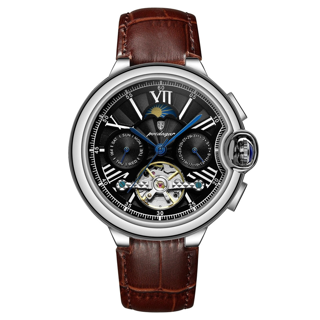Poedagar 1413 watch Silver Black L variant