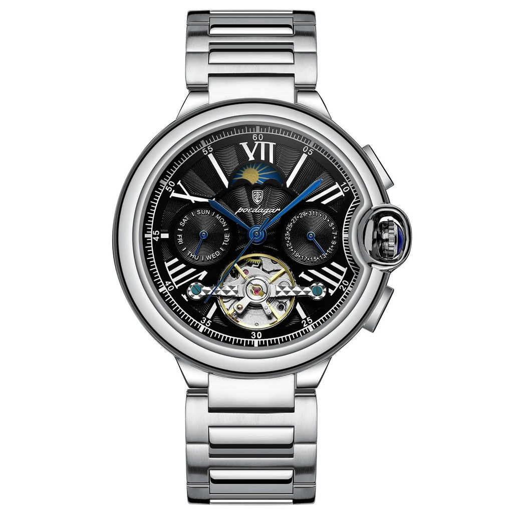 Poedagar 1413 watch Silver Black S variant
