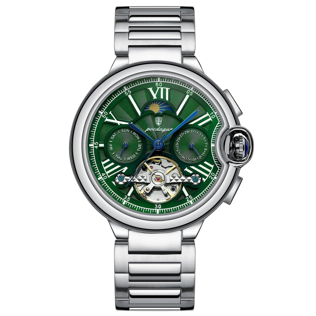 Poedagar 1413 watch Silver Green S variant