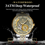 POEDAGAR 1416 tourbillon features grid waterproof sapphire luminous steel strap
