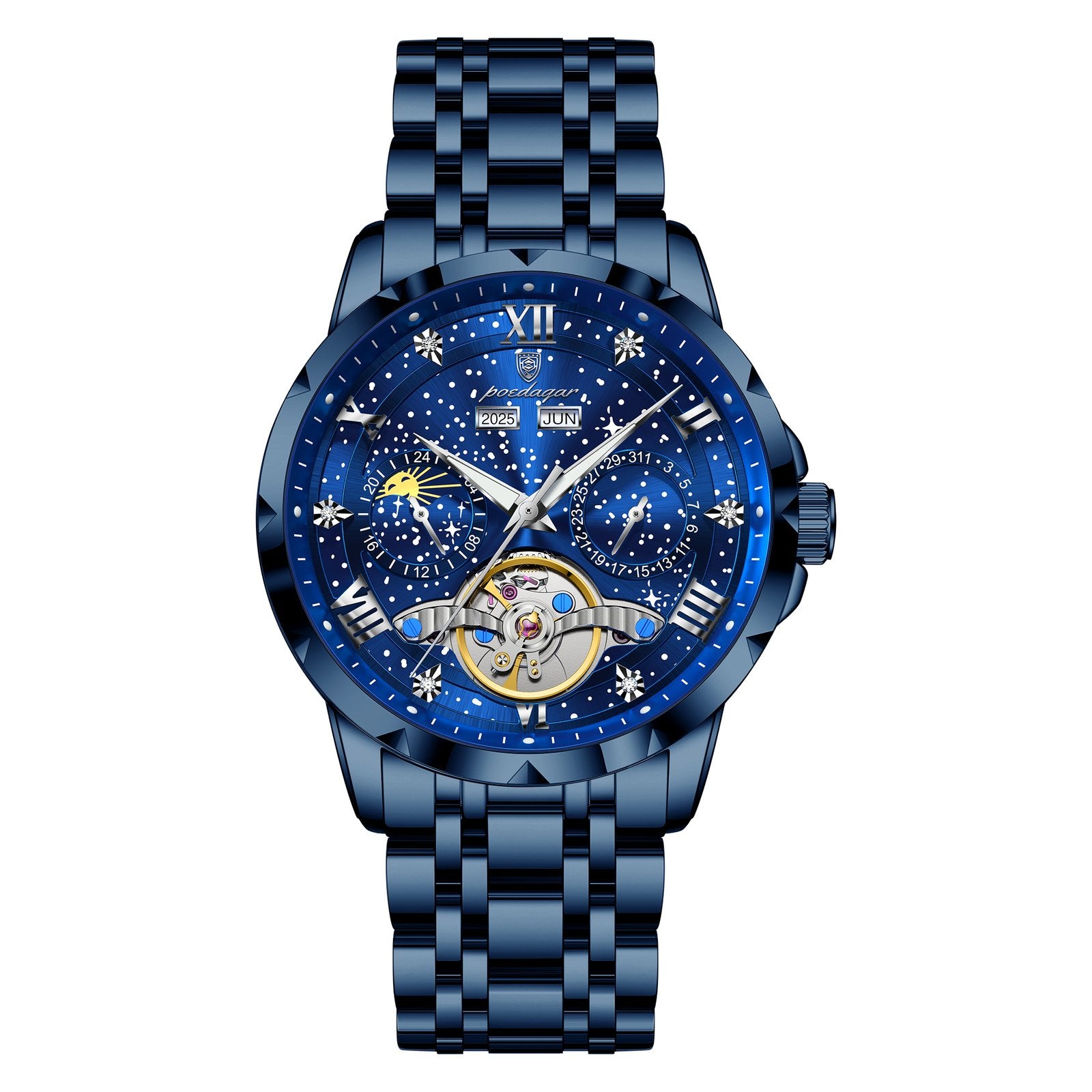 Poedagar 1420 watch Blue Blue variant