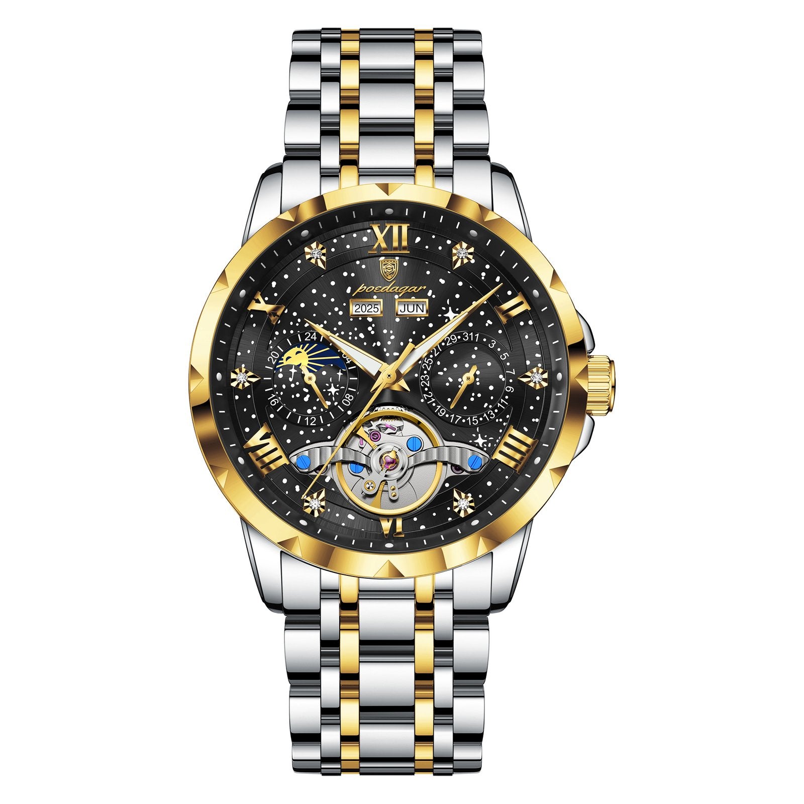 Poedagar 1420 watch Gold Black variant