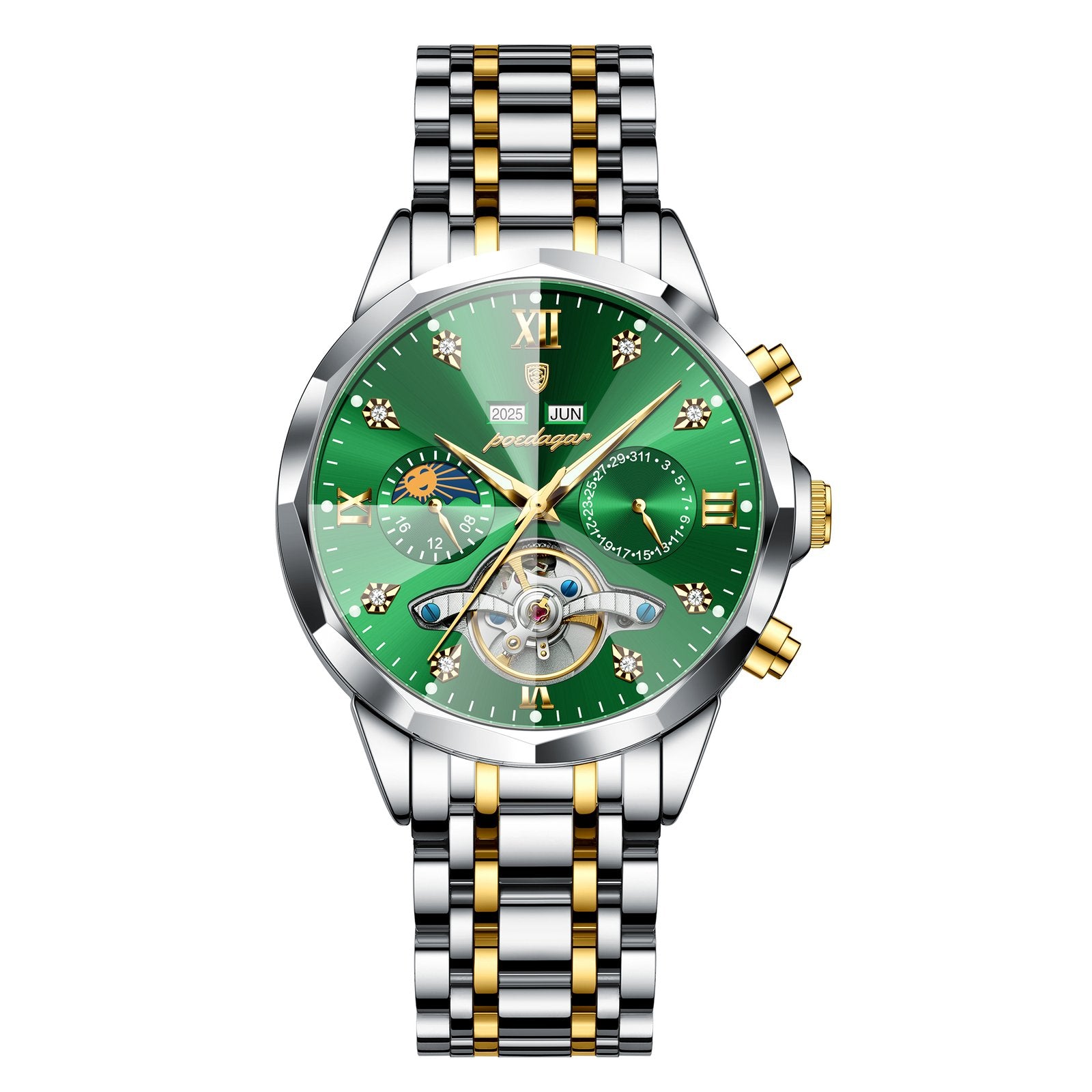 Poedagar 1422 watch Gold Green variant
