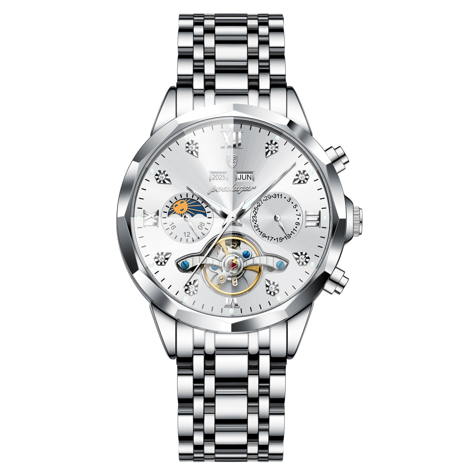 Poedagar 1422 watch Silver White variant