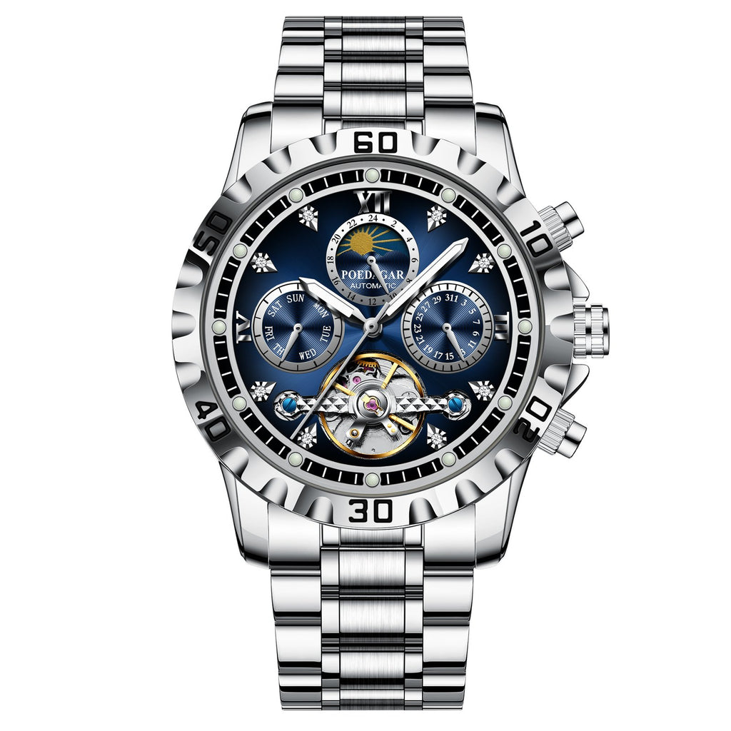 Poedagar 1423 watch Silver Blue variant