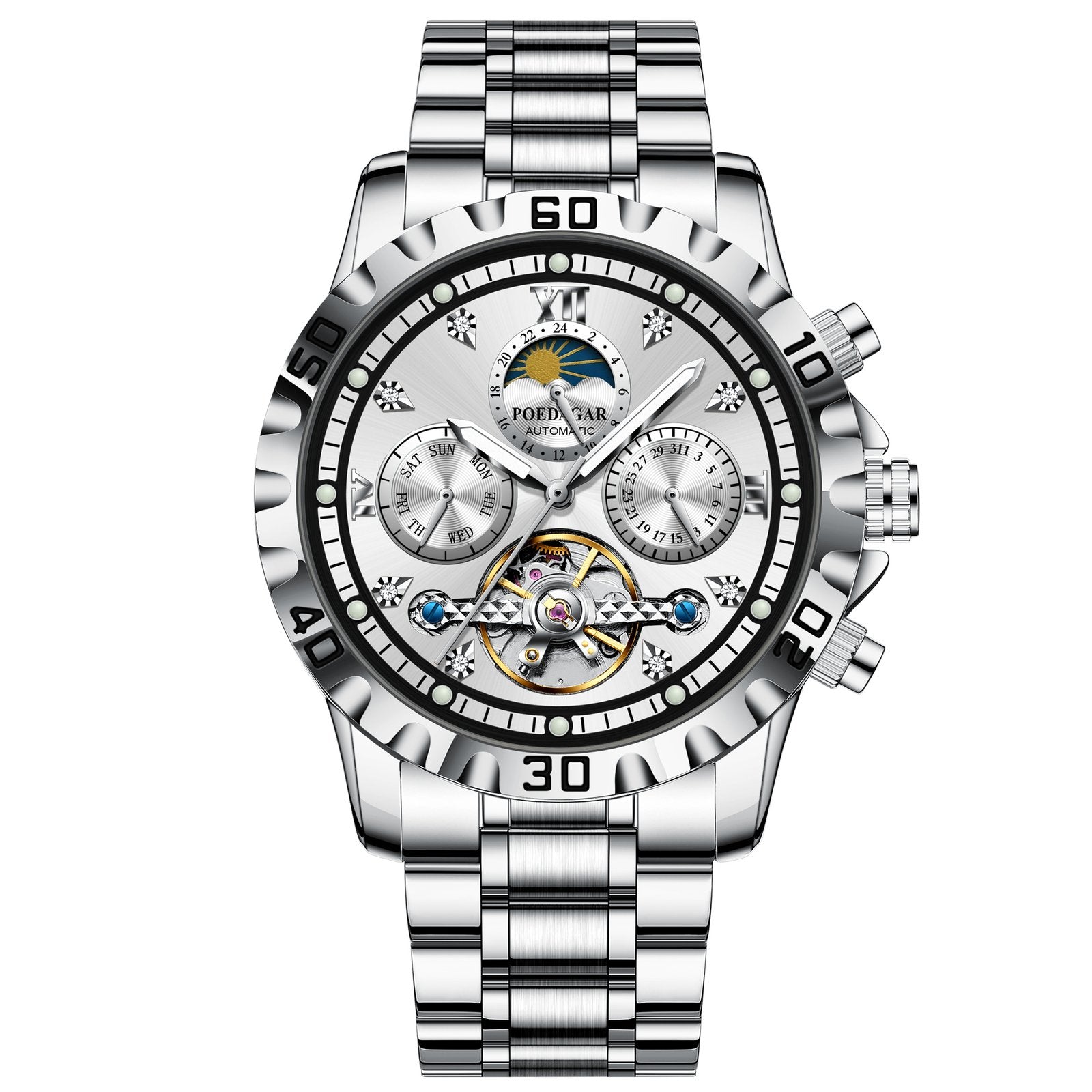 Poedagar 1423 watch Silver White variant