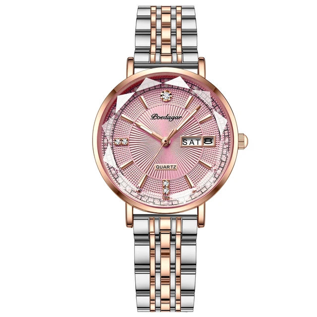 Poedagar 3013 watch Rose Gold Pink Steel variant