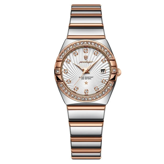 Poedagar 302 watch Rose Gold White variant