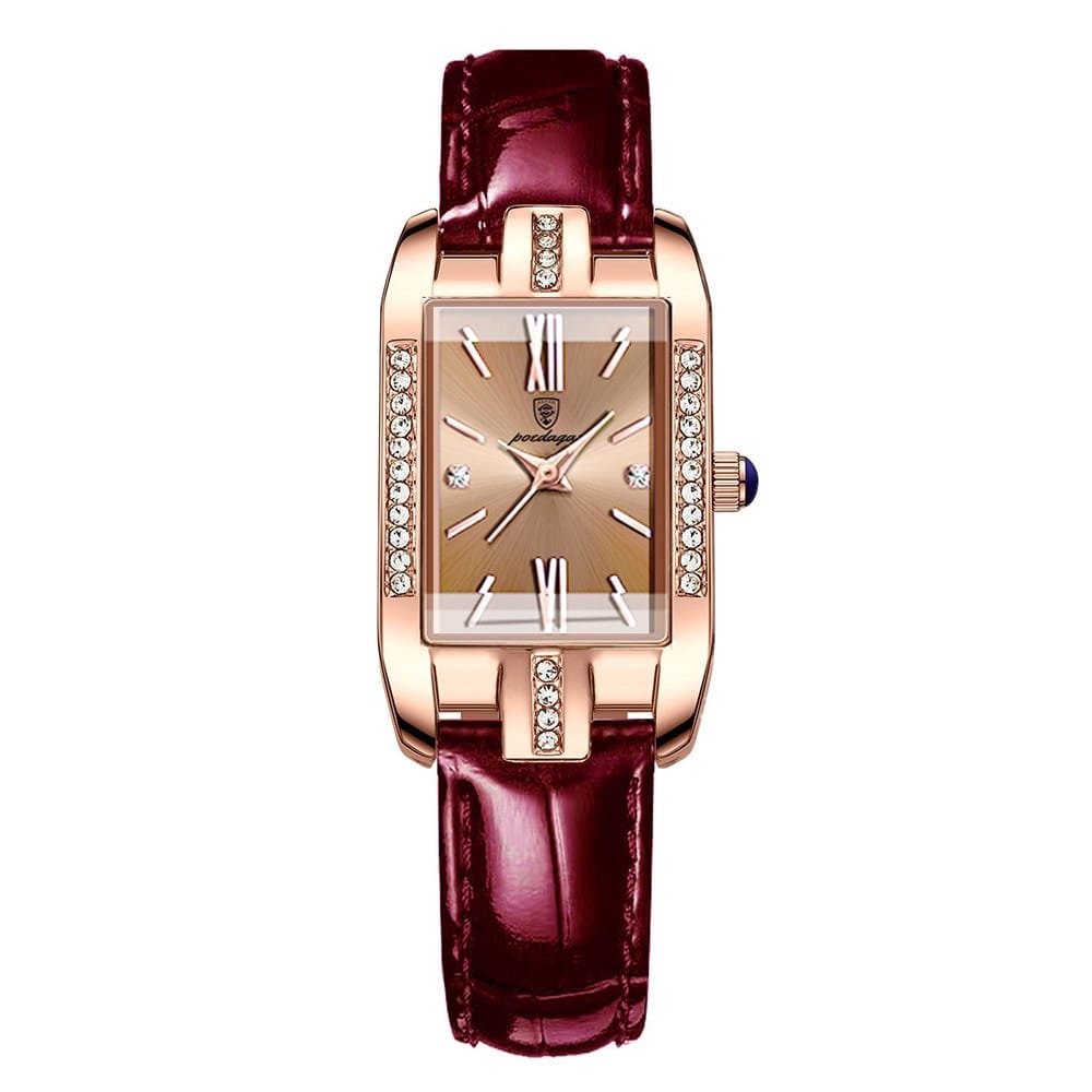 Poedagar 365 watch Rose Gold Gold Leather variant