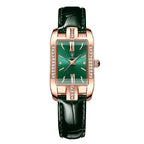 Poedagar 365 watch Rose Gold Green Leather variant