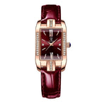 Poedagar 365 watch Rose Gold Red Leather variant