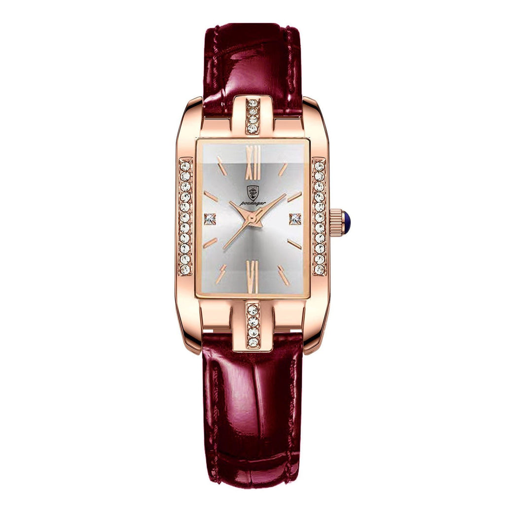 Poedagar 365 watch Rose Gold White Leather variant
