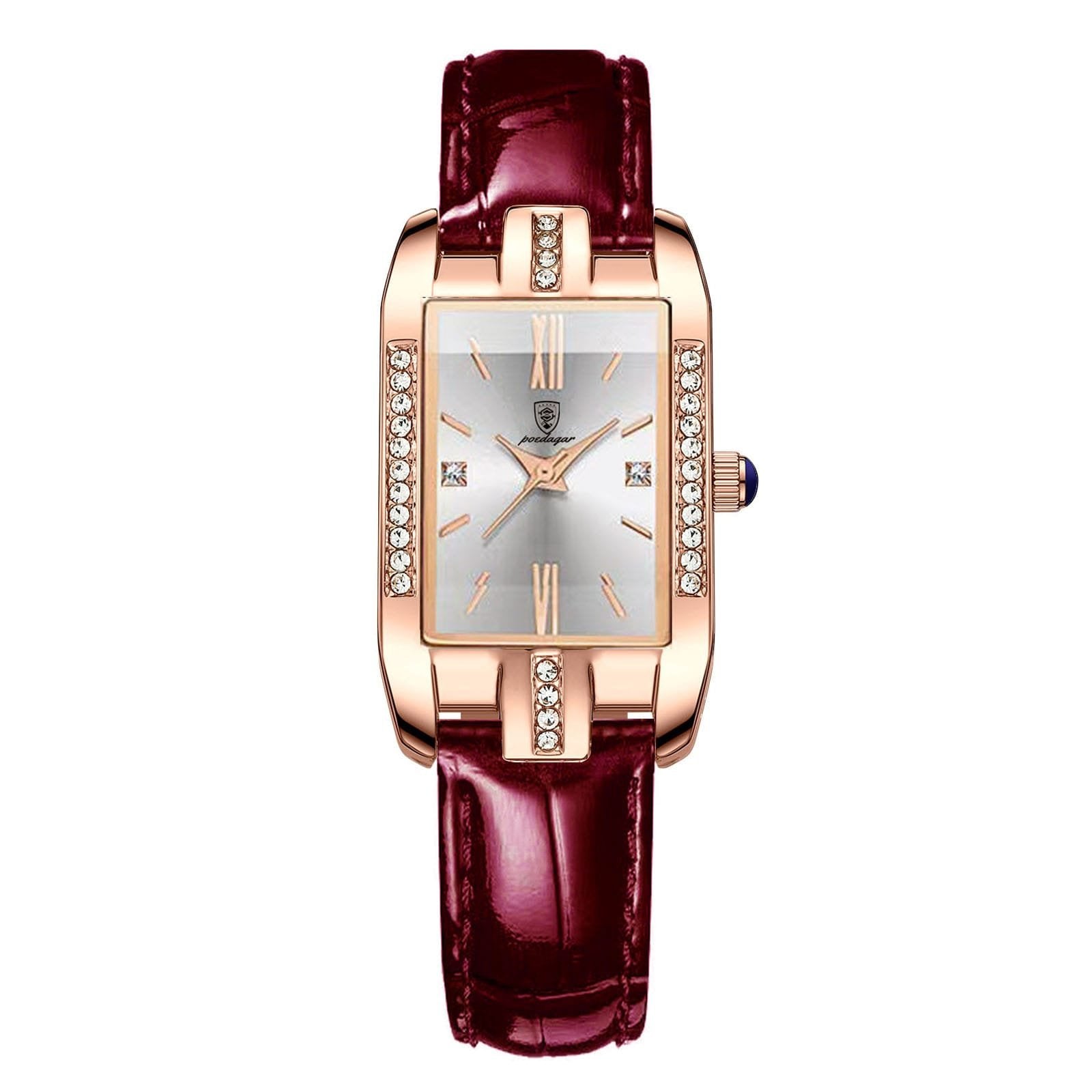Poedagar 365 watch Rose Gold White Leather variant