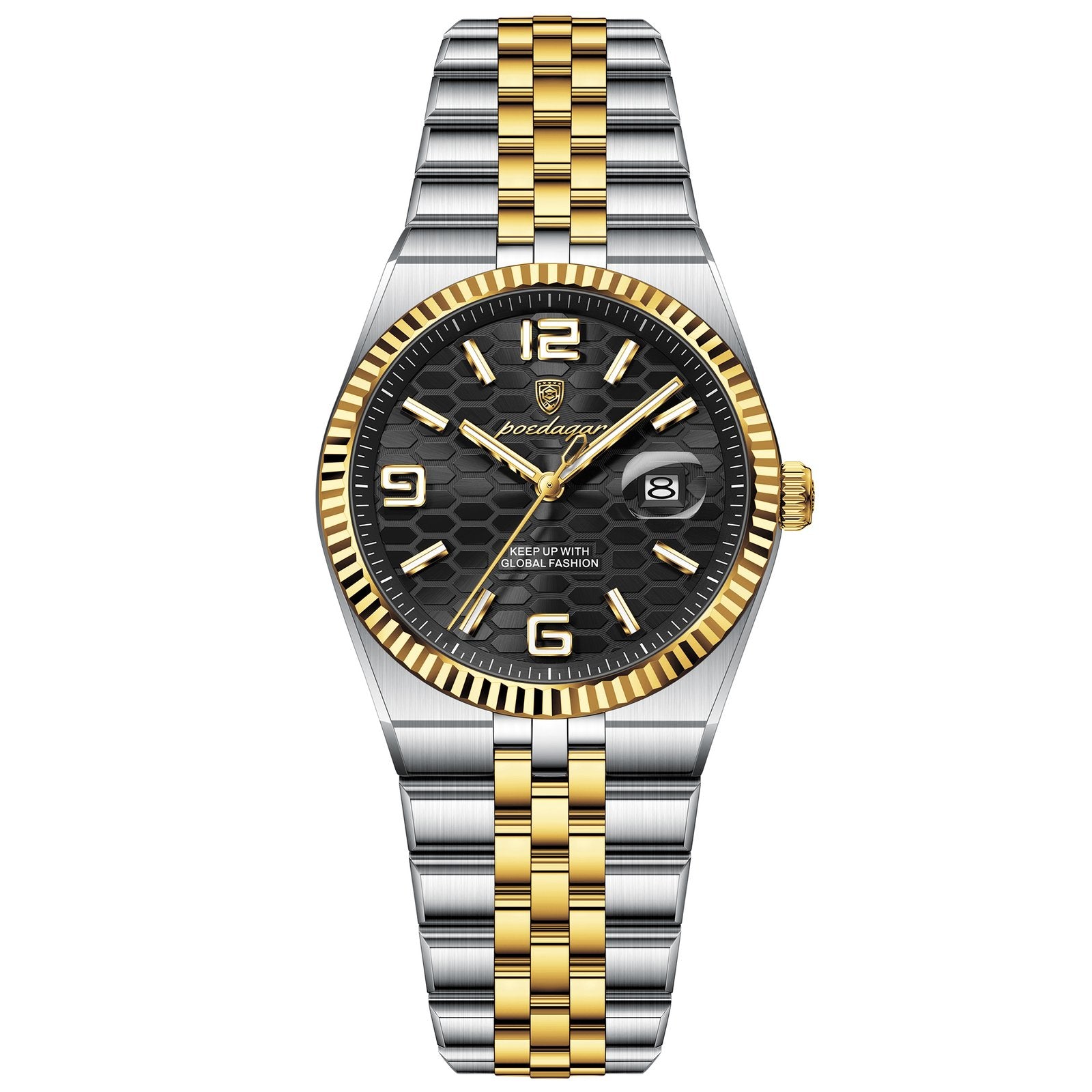 Poedagar 502 watch Gold Black variant