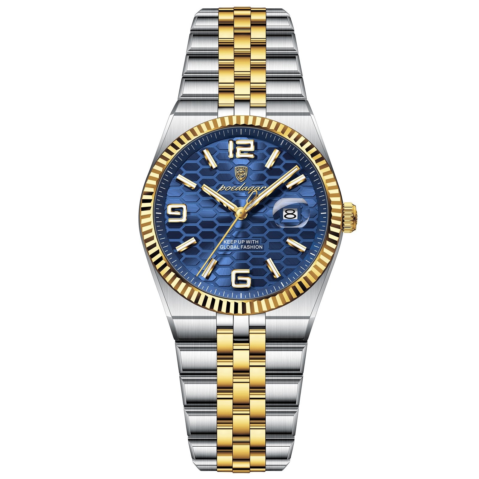Poedagar 502 watch Gold Blue variant