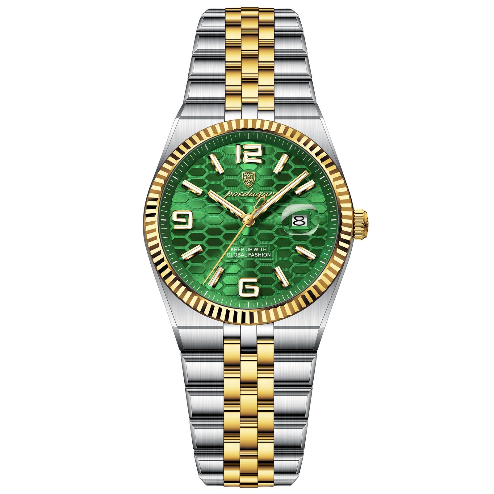 Poedagar 502 watch Gold Green variant