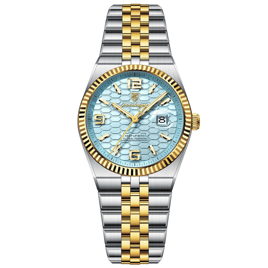 Poedagar 502 watch Gold Mint Blue variant