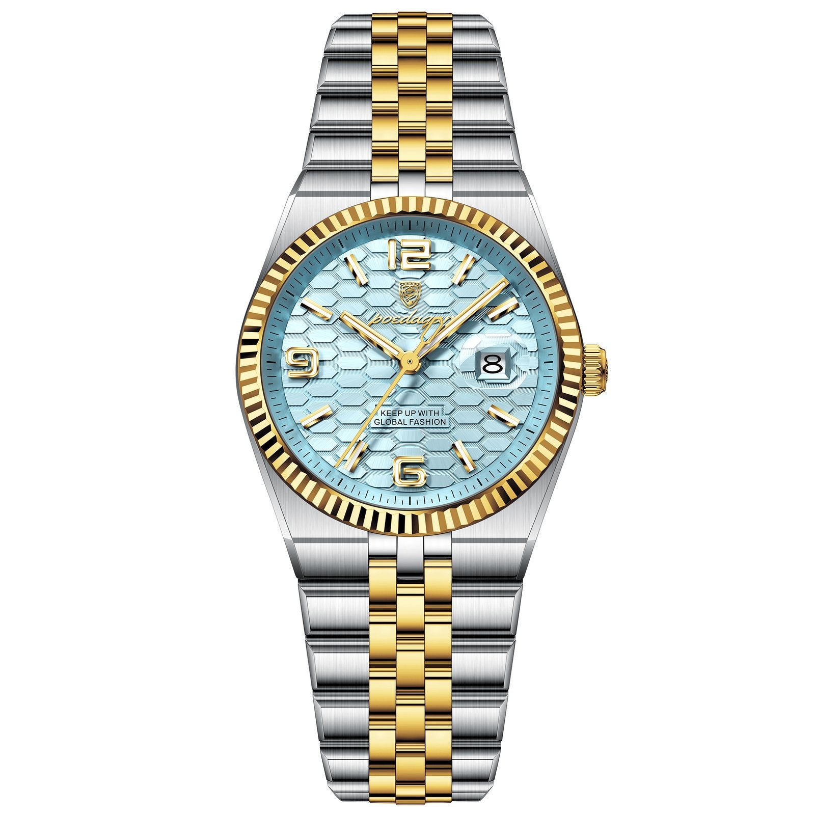 Poedagar 502 watch Gold Mint Blue variant