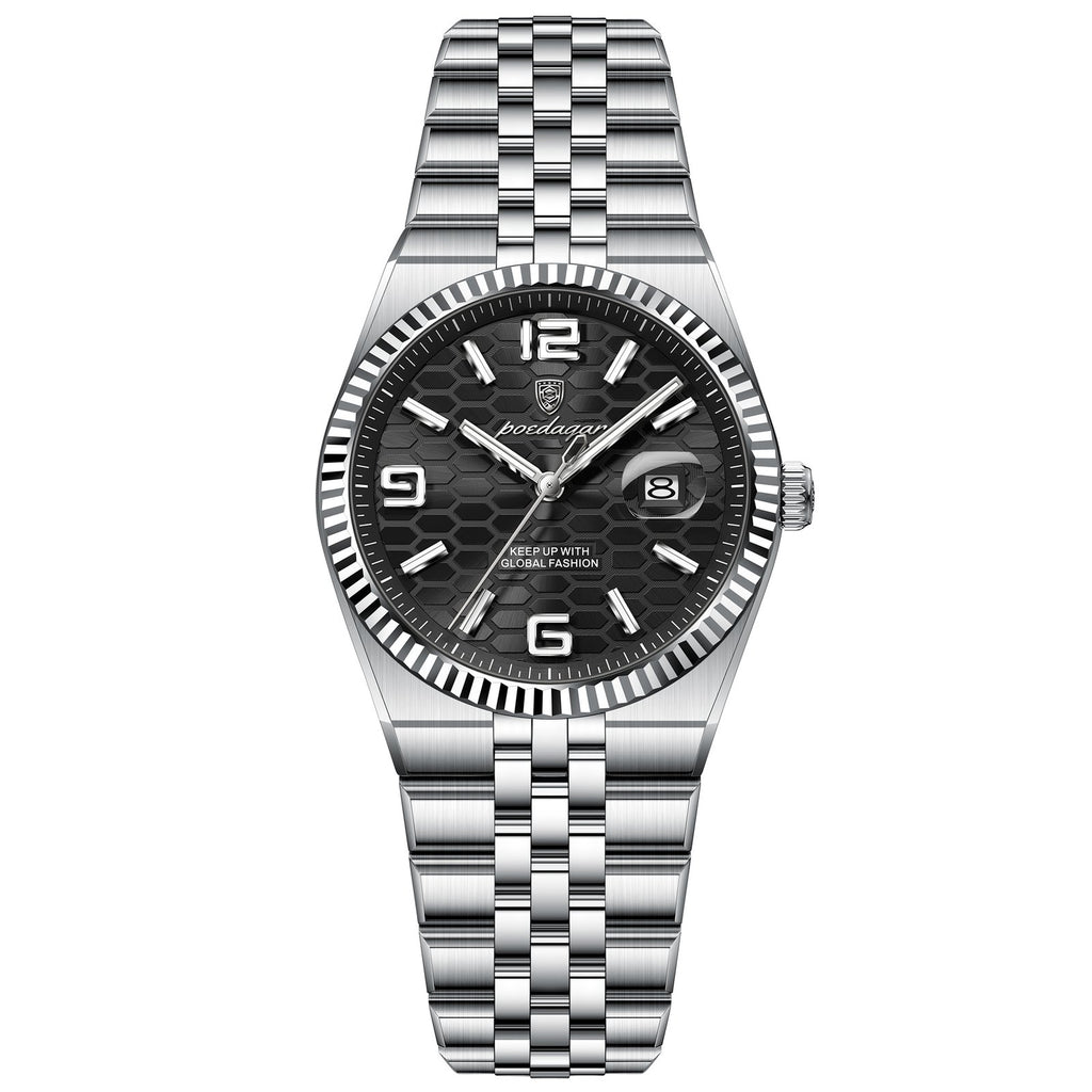 Poedagar 502 watch Silver Black variant